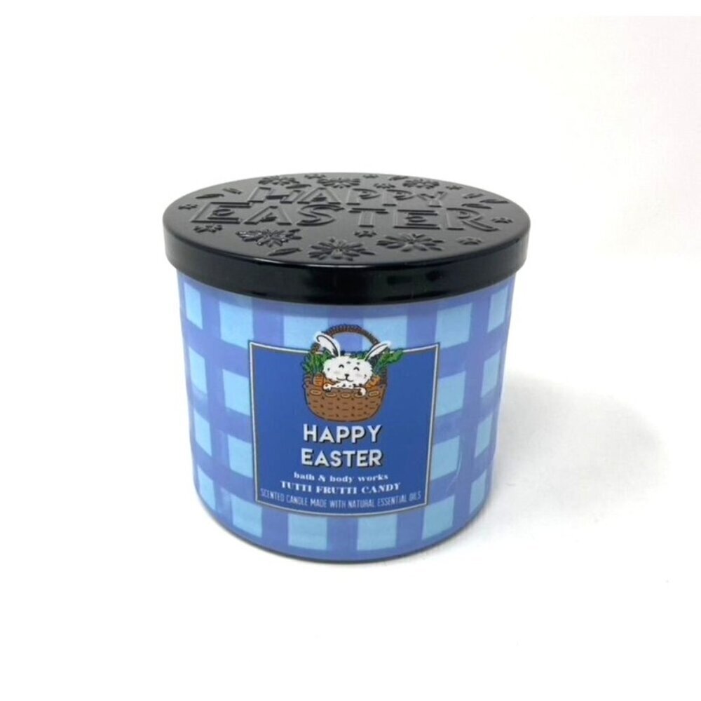 Bath & Body Works Happy Easter Tutti Frutti Candy 3-Wick Candle 14.5 Oz